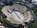 Gay tours - Aerial view of the amphitheater of Pozzuoli, the third largest in the Roman world