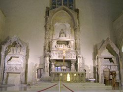 NAPLES GOTHIC CHURCHES: The tomb of the Robert Anjou, king of Naples, in Santa Chiara Church