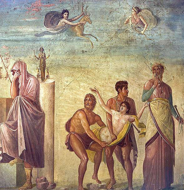 Affresco raffigurante il Sacrificio di Ifigenia