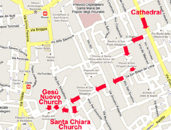 Visite guidée des églises de Naples - Itinraire de cette visite guide de Naples