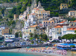 Visite guide de la Cte Amalfitaine - Plage  Amalfi