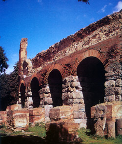 Amphitheater of Pozzuoli and Pompeii - A side of  the Pozzuoli Amphitheater