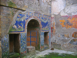 Interior of an house in the Herculaneum ruins