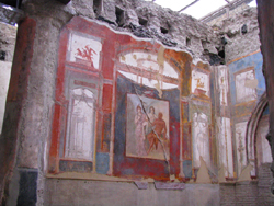 Fresco in a house in the Herculaneum ruins