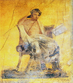 La fresque du poète grec Menandre qui donne son nom à la maison de Pompéi