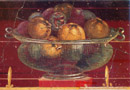 pompéi visite - Oplontis: Fresque d'un panier de figues