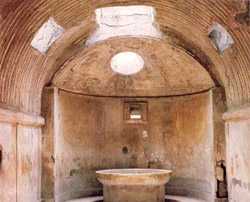 voyage à pompei  - Détail des Thermes de Pompéi
