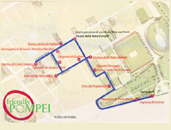 Pompéi pour les personnes handicapes -  Itinéraire pour les personnes en fauteuil roulant