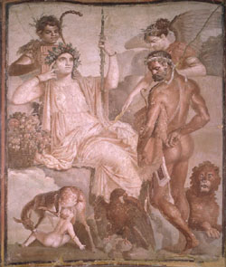 Fresco in the Basilica of Herculaneum