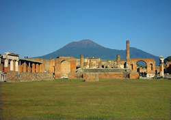 A view of the Forum at Pompeii 