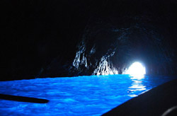 Inside the famous Blue Grotto